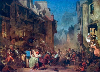 The Porteous Mob (lithographie couleur)