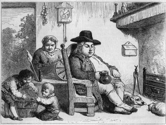 John Bull heureux : John Bull (personnage typique anglais, symbole de l