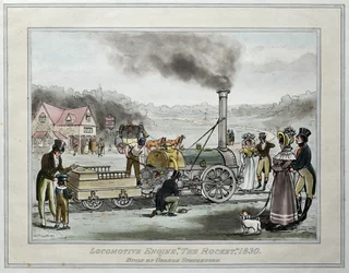 Locomotive "The Rocket," construite par George Stephenson