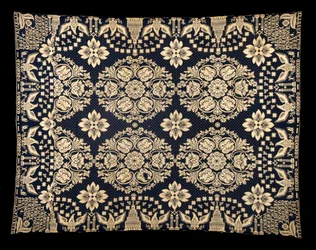 Couverture double en laine et coton, c. 1821-1828