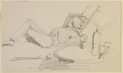 Un homme allongé sur un lit
