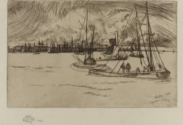 Amsterdam, depuis le Tolhuis, 1863