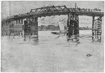 Pont de Battersea, Londres, 19e siècle, 1904