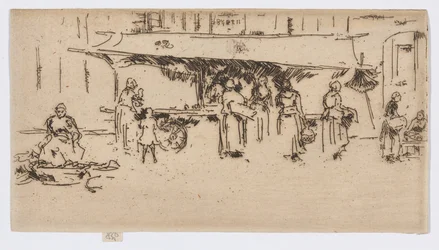 Stand, place du marché, Loches