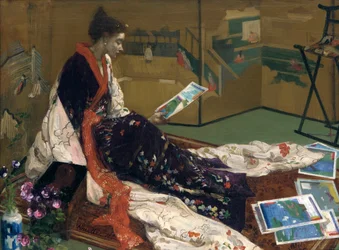 Caprice en pourpre et or : Le Paravent doré, 1864