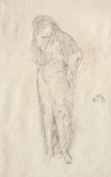Figure drapée debout