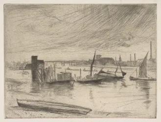 Matinée à Battersea Aube à Battersea Cadogan Pier, 1861