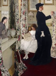 Harmonie en vert et rose : La salle de musique, 1860