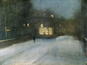 Nocturne en gris et or : Neige à Chelsea, 1876