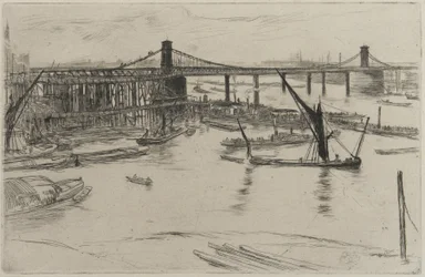 Vieux pont de Hungerford, 1861
