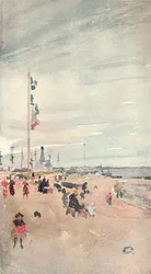 Sur le rivage, vers 1883