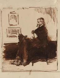 Esquisse de portrait de Thomas Carlyle