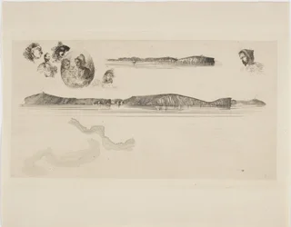 Croquis sur la plaque de l