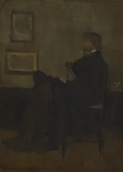 Étude pour Arrangement en gris et noir, no 2 : portrait de Thomas Carlyle, 1872-73