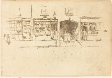 Chez le barbier, vers 1886-1888