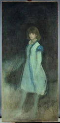La fille bleue : Portrait de Connie Gilchrist (1865-1946), c.1879