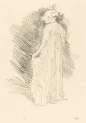 La figure drapée, vue de dos, 1893