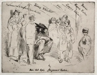 Douze gravures de la nature : Page de titre - Delauney dessinant, 1858