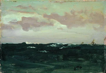 Violet et bleu : Parmi les rouleaux, vers 1893