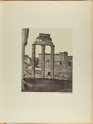 Le Temple de Castor et Pollux au Forum Romain nommé aussi le Temple de Minerva Chalcidica