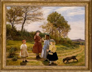 James Archer, Les Cueilleurs de fleurs / Peinture, 1863