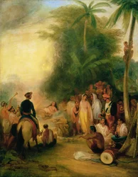 Suttee ou sacrifice de veuve brûlée