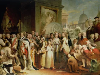 La Distribution des Prix dans la Société des Arts, cinquième de la série Le Progrès de la Culture et de la Connaissance Humaines, c.1777-84