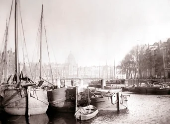 Bateaux sur le canal, Rotterdam, 1898