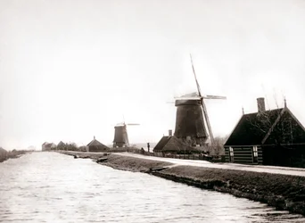 Moulins à vent, Laandam, Pays-Bas, 1898