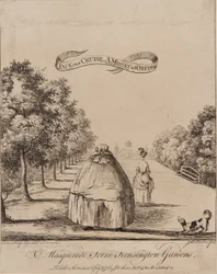 Scène de mascarade à Kensington Gardens