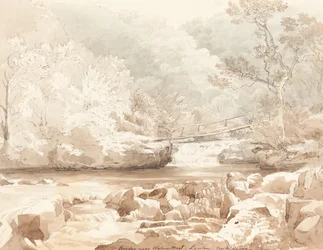 Pont près de Waters-Meet, Lynton, North Devon, première moitié du 19ème siècle