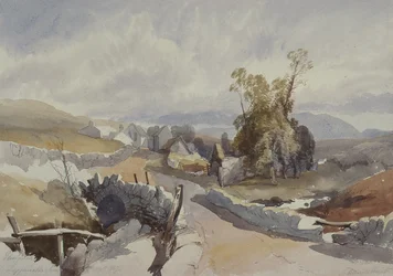 Route de campagne avec cottages