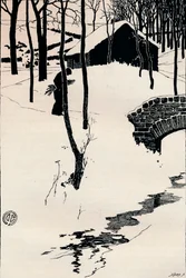 Un cottage dans un bois, vers 1897