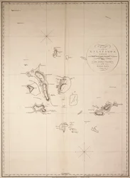 Carte des Galapagos, relevée sur le navire marchand 