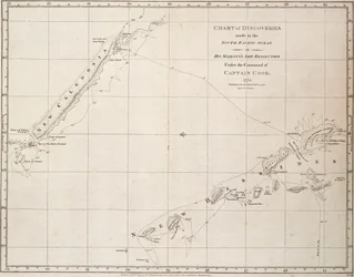 Carte des découvertes faites dans l