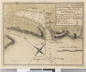 Plan du port de Saint-Jean à Terre-Neuve