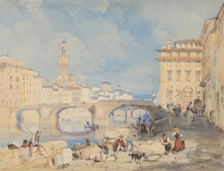 Ponte Santa Trinità, Florence, avant 1832