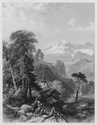 Val St Nicola, Suisse (gravure)