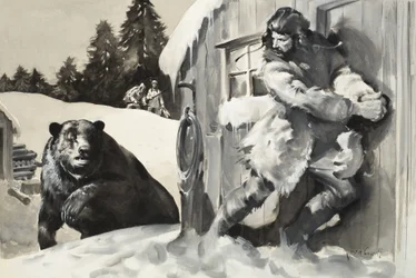 Ours Grizzly (gouache sur papier)