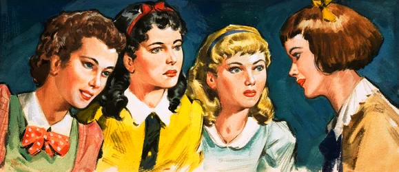 Les petites femmes (gouache sur papier)