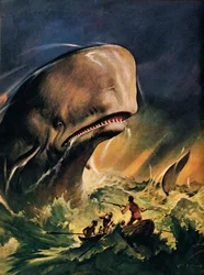 Moby Dick (lithographie en couleur)