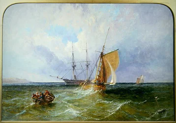 Navires au large de la côte
