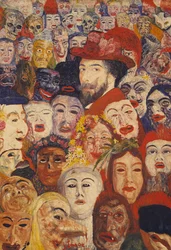 Mon portrait entouré de masques