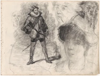 Soldat espagnol et quatre visages