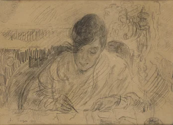 Femme écrivant une lettre (sœur d’Ensor)