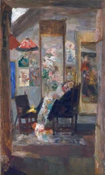 Squelette avec chinoiseries autour