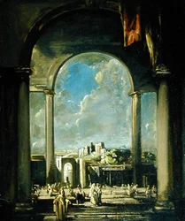 Figures sous une arche