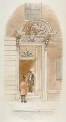 Vue de la porte du n° 4 Mincing Lane, City de Londres, 1840