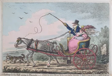 Un Cockney et sa femme se rendant à Wycombe, publié par Hannah Humphrey en 1805