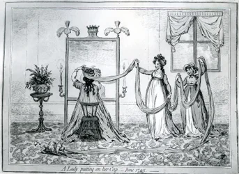 Une dame mettant son chapeau, 1795